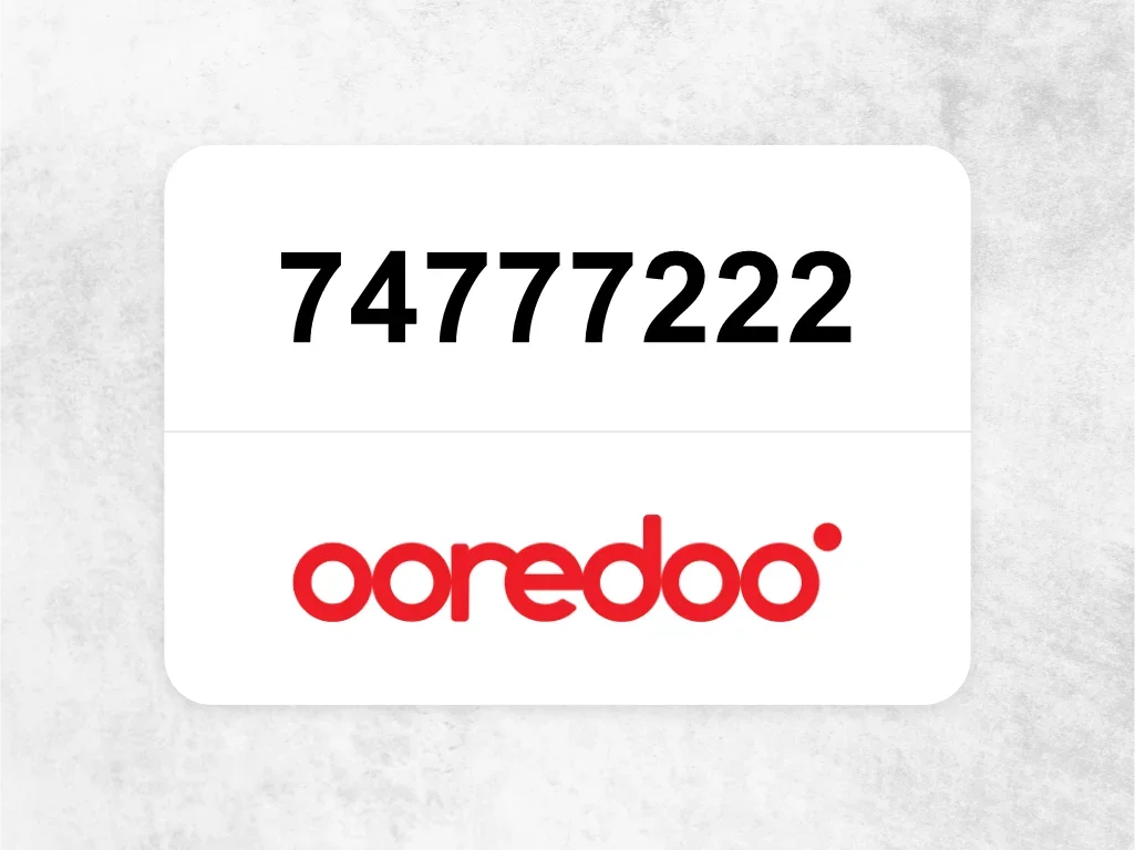 Ooredoo Mobile Phone  74777222