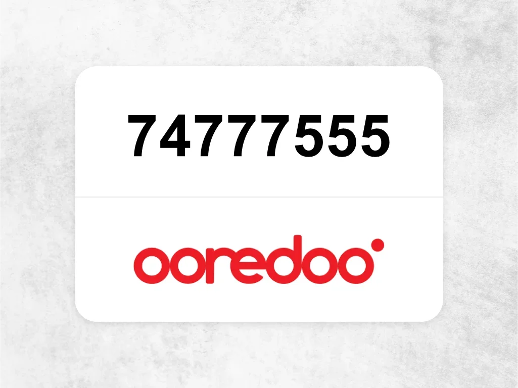 Ooredoo Mobile Phone  74777555