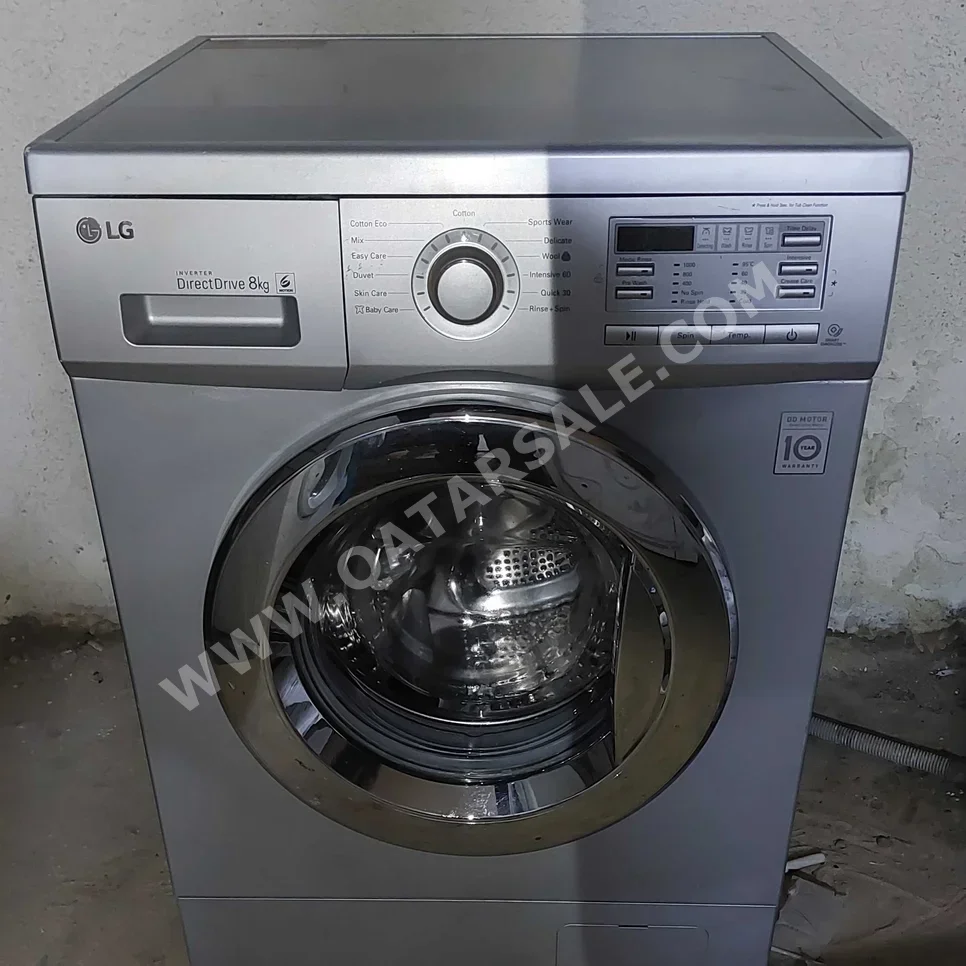 Washing Machines & All in ones LG / Front Load Washer / 8 Kg Silver For