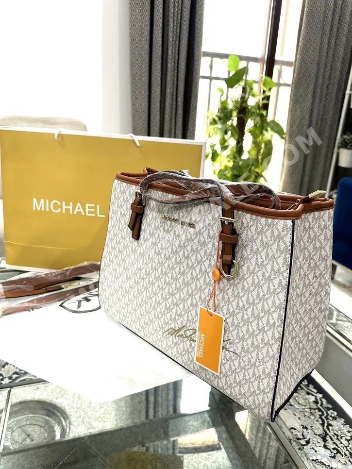 Bags Beige Michael Kors For Women Genuine Leather For Sale in Qatar