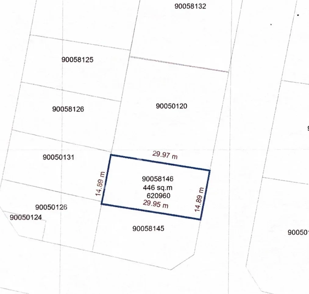 Lands For Sale in Al Wakrah  - Al Wakrah  -Area Size 446 Square Meter