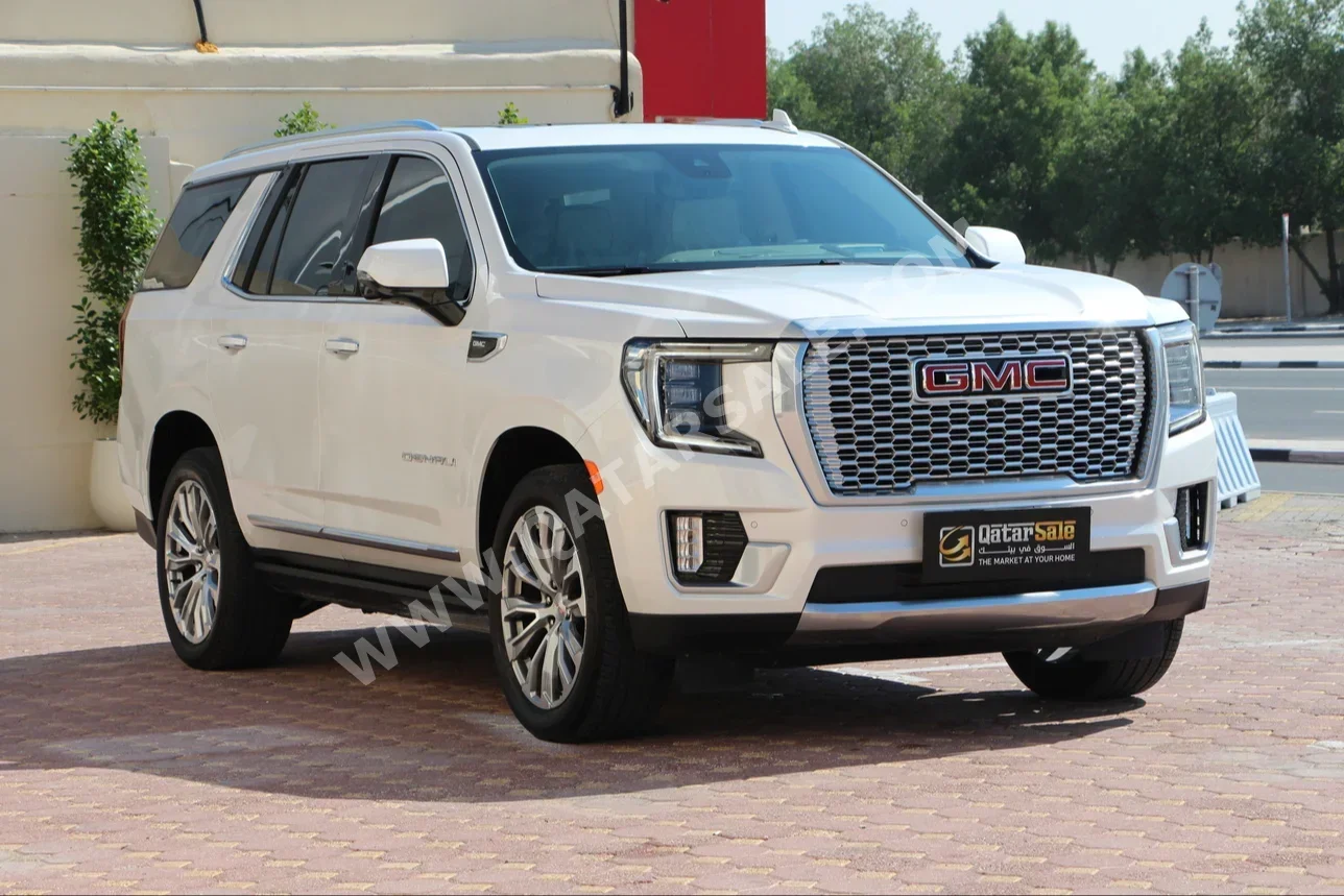 GMC  Yukon  Denali  2023  Automatic  6,000 Km  8 Cylinder  Four Wheel Drive (4WD)  SUV  White  With Warranty