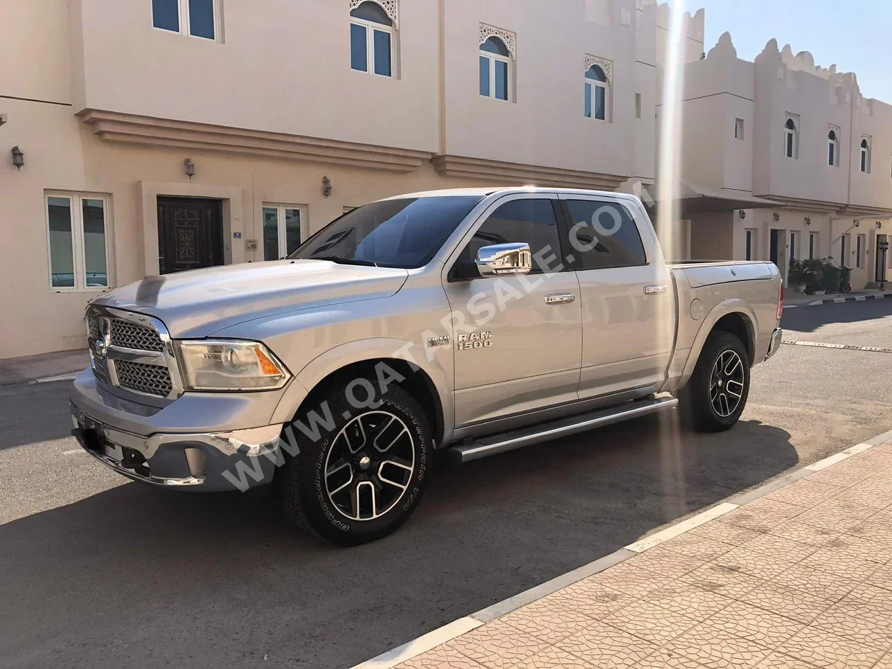 Dodge Ram 1500 Laramie Silver 2015 For Sale in Qatar