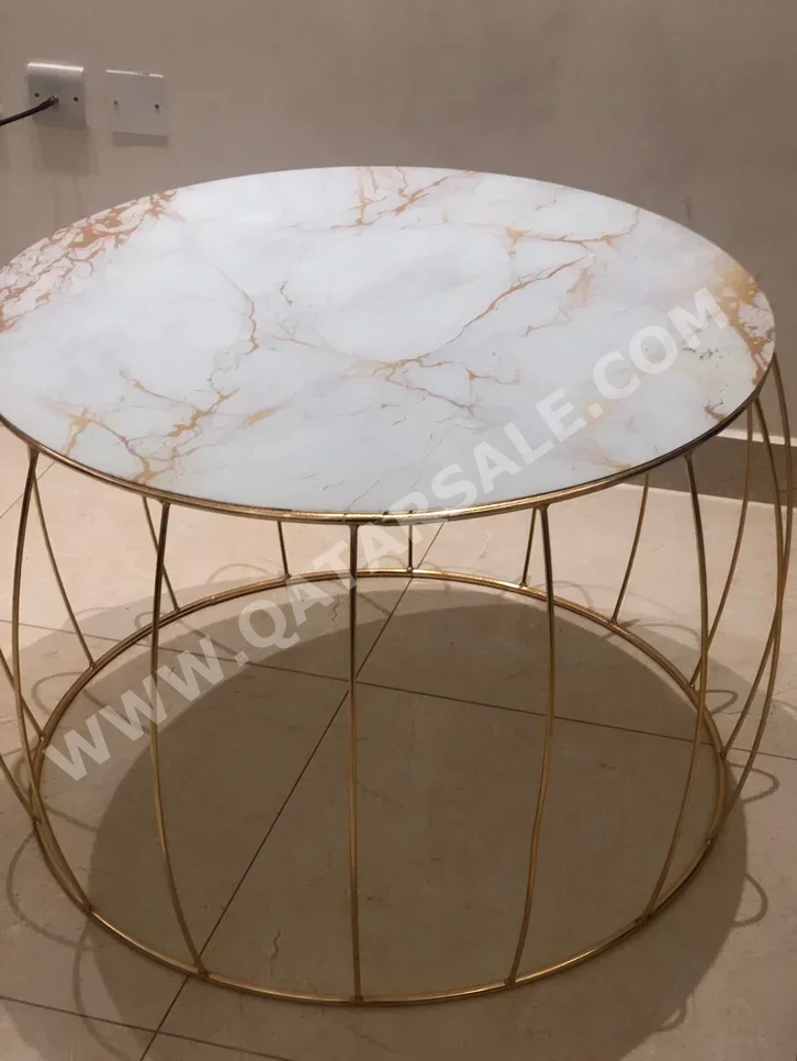Tables & Sideboards Alabaster & Gold 2022 Qatar Glass Middle Coffe