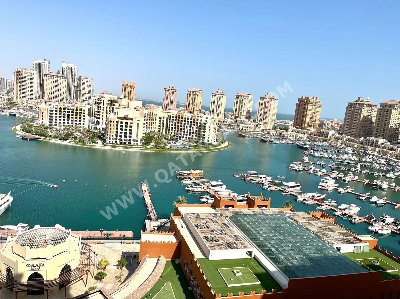 1 Bedrooms  Studio  For Rent  in Doha -  The Pearl  Semi Furnished