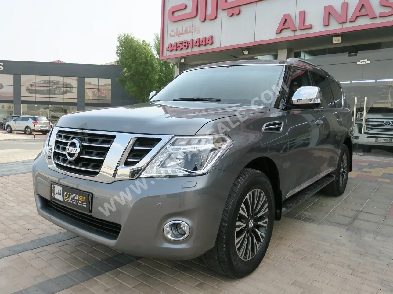 Nissan  Patrol  Platinum  2017  Automatic  77,000 Km  6 Cylinder  Four Wheel Drive (4WD)  SUV  Gray