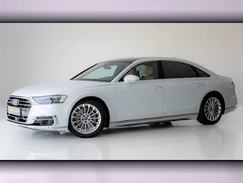 Audi  A8  L 55TFSI  2021  Automatic  34,500 Km  6 Cylinder  Rear Wheel Drive (RWD)  Sedan  White