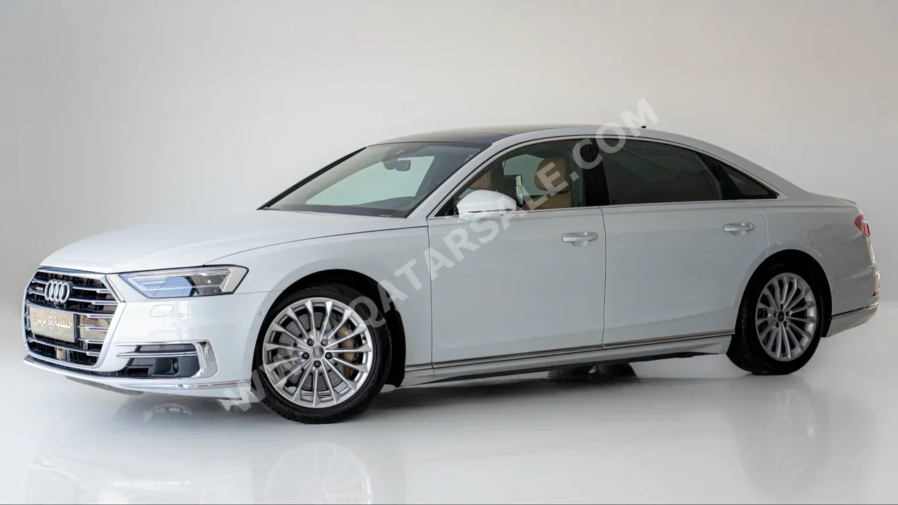 Audi  A8  L 55TFSI  2021  Automatic  30٬000 Km  6 Cylinder  Rear Wheel Drive (RWD)  Sedan  White