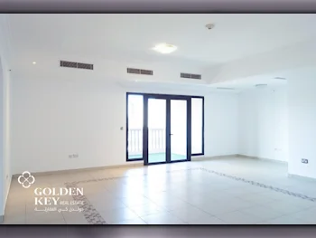 2 Bedrooms  Apartment  For Rent  in Doha -  The Pearl  Semi Furnished