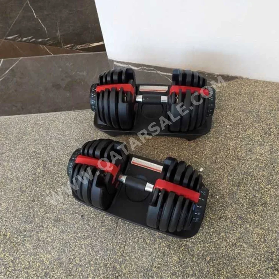 Weights - Adjustable Dumbbells  - Round  - Black