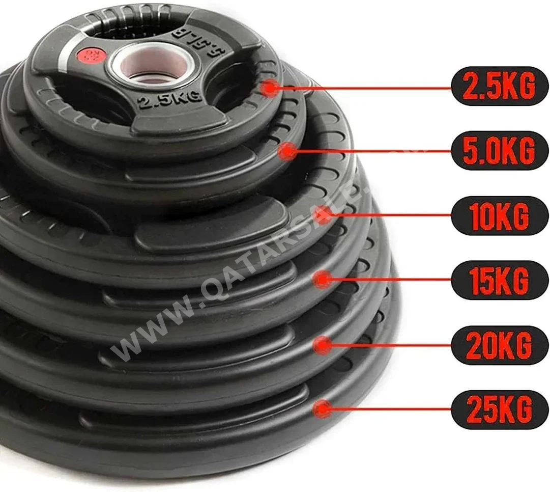 Weights - Dumbbell Plate  - Round  - Black