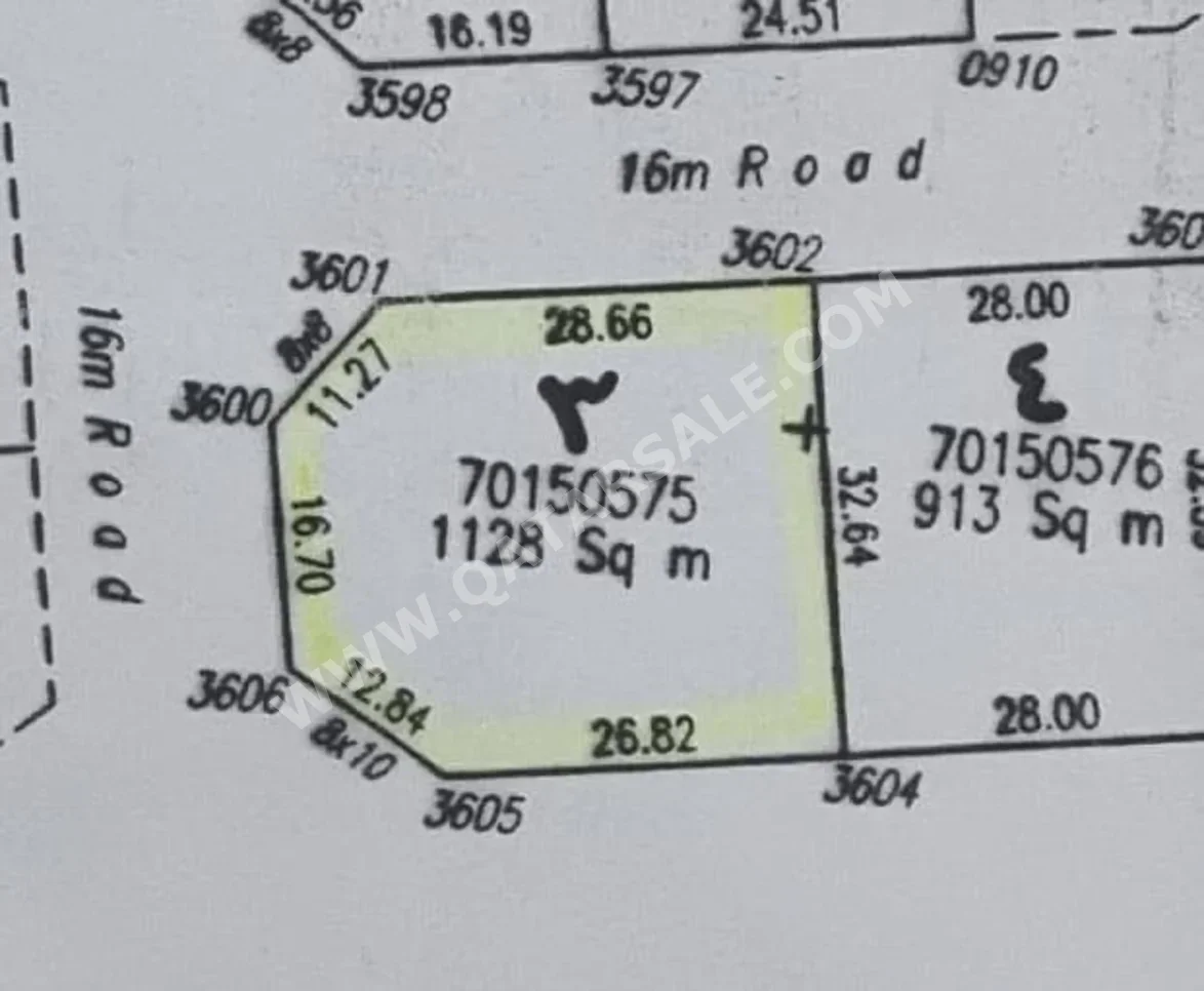 Lands For Sale in Al Daayen  - Umm Qarn  -Area Size 1٬128 Square Meter