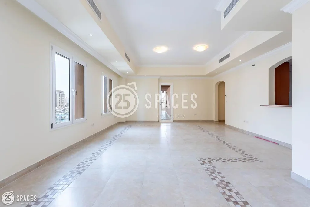 3 Bedrooms  Apartment  For Rent  in Doha -  The Pearl  Semi Furnished