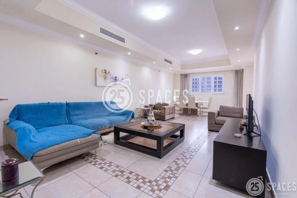 2 Bedrooms  Apartment  For Rent  in Doha -  The Pearl  Fully Furnished