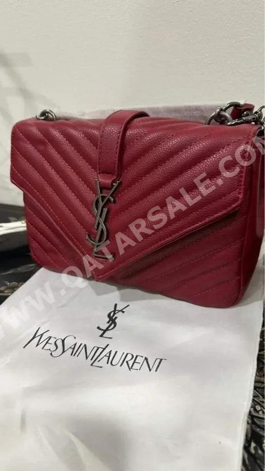 Bags  - Saint Laurent  - Red  - Genuine Leather  - For Women