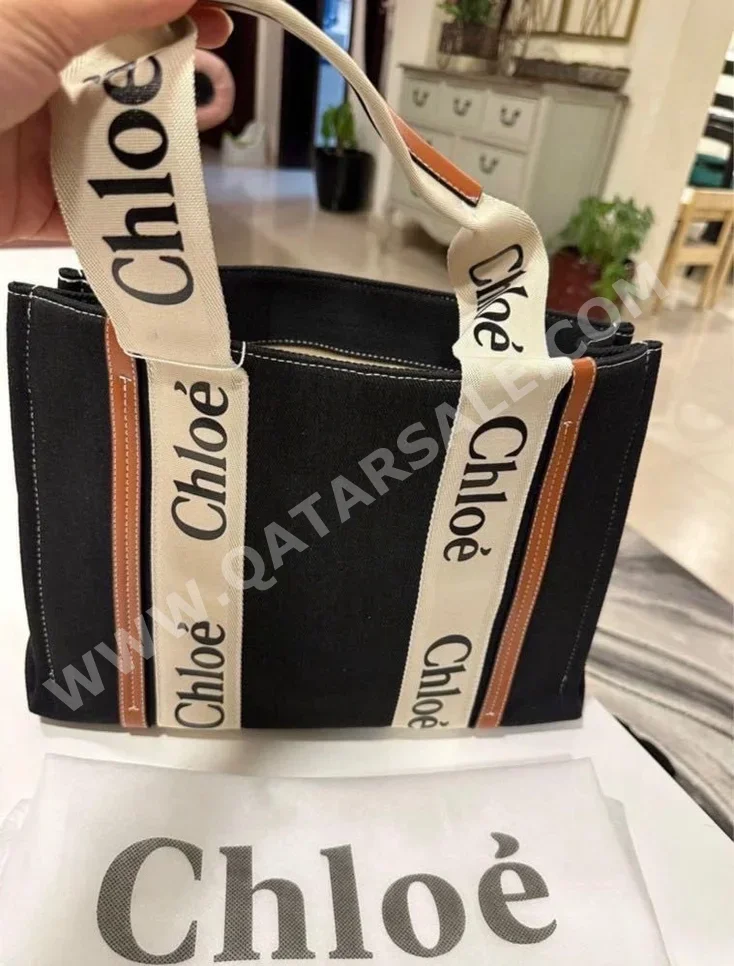 Bags  - Chloe  - Black  - Cotton Canvas  - For Women