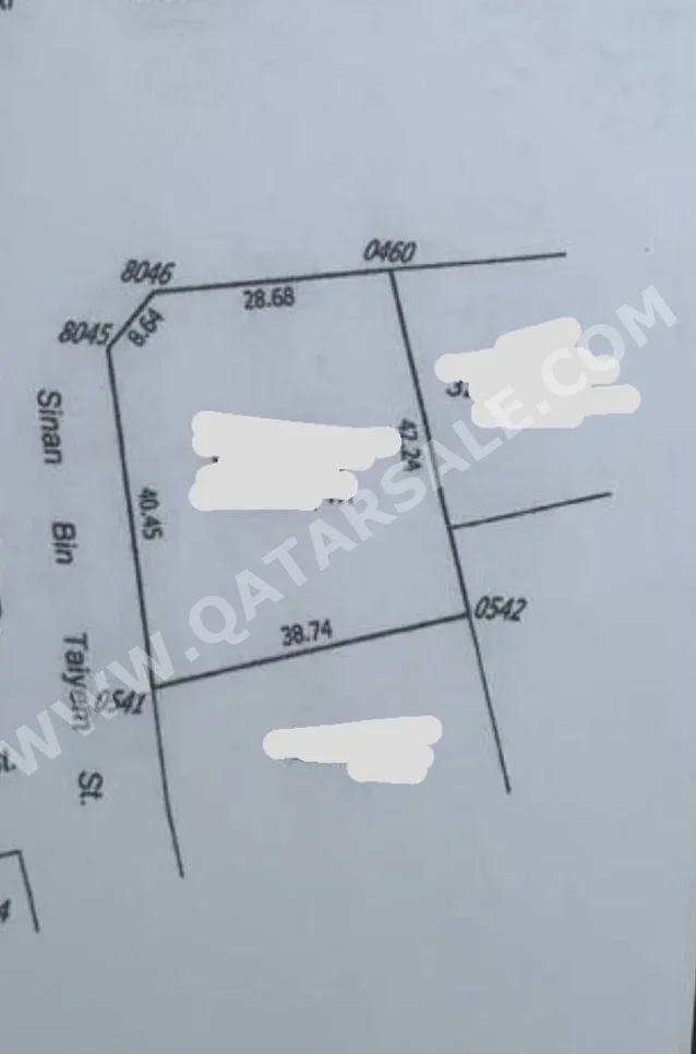 Lands For Sale in Doha  - Al Duhail  -Area Size 1٬613 Square Meter