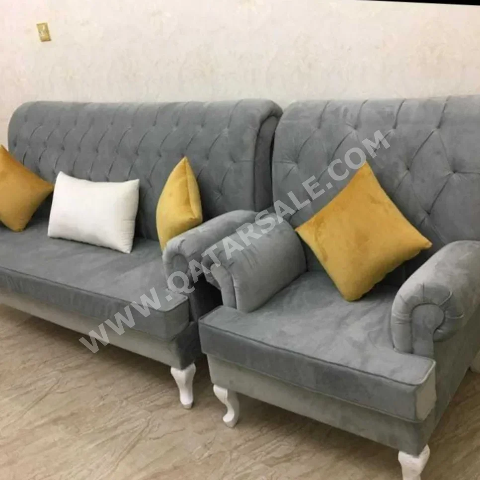 Sofas, Couches & Chairs Sofa Set  - Velvet  - Gray