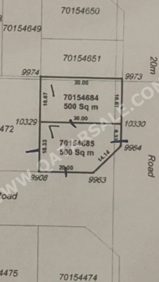 Lands For Sale in Al Daayen  - Umm Qarn  -Area Size 500 Square Meter