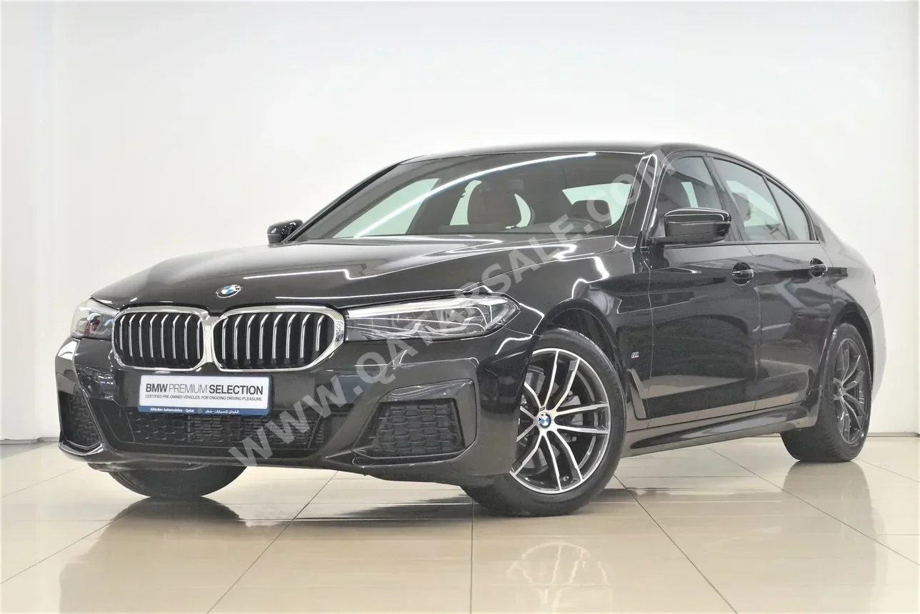 BMW  5-Series  520i  2023  Automatic  39,000 Km  4 Cylinder  Rear Wheel Drive (RWD)  Sedan  Black  With Warranty