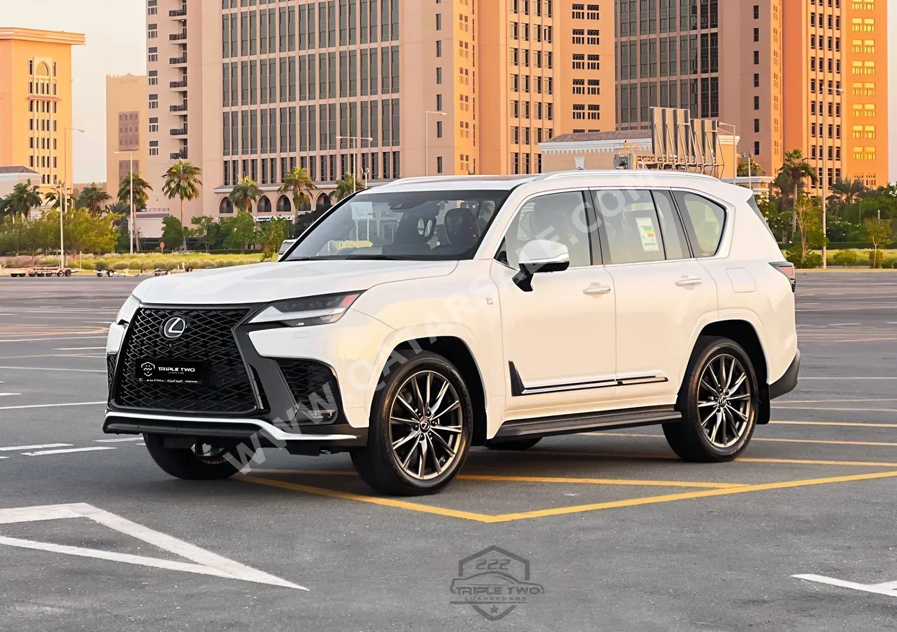 Lexus  LX  600 F Sport  2022  Automatic  46,000 Km  6 Cylinder  Four Wheel Drive (4WD)  SUV  White  With Warranty