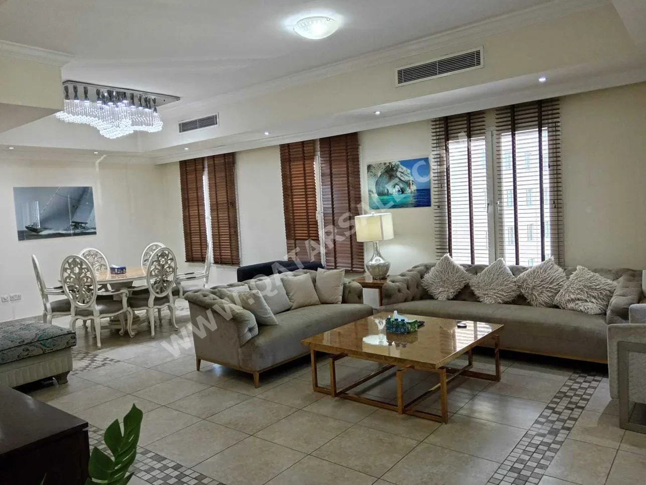 3 Bedrooms  Apartment  For Rent  in Doha -  The Pearl  Fully Furnished