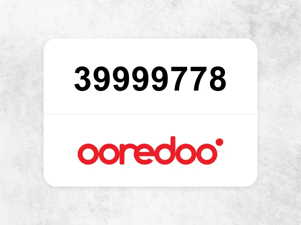 Ooredoo Mobile Phone  39999778