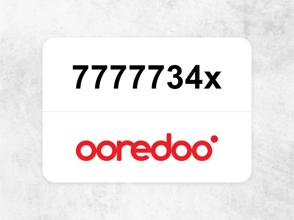 Ooredoo Mobile Phone  7777734x