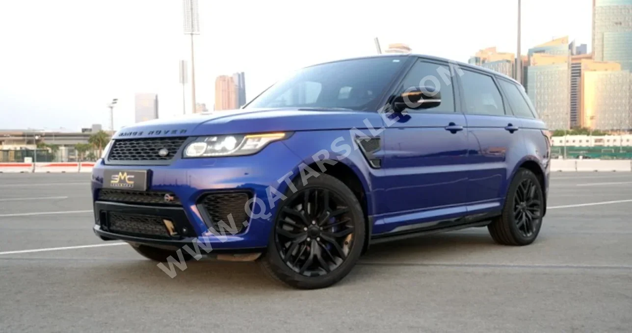 Land Rover  Range Rover  Sport SVR  2015  Automatic  95,000 Km  8 Cylinder  Four Wheel Drive (4WD)  SUV  Blue