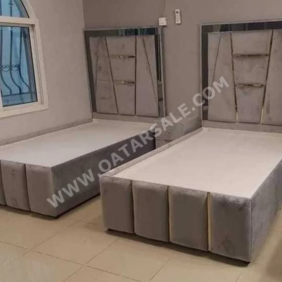 Beds - Single  - Gray  - Mattress Included