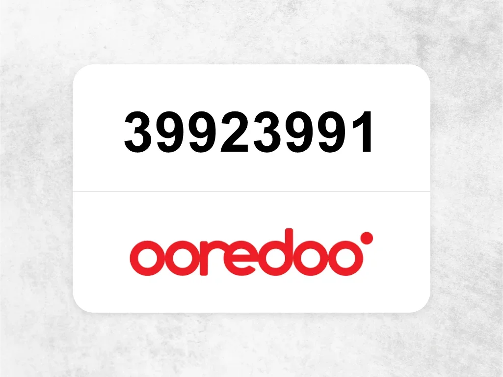 Ooredoo Mobile Phone  39923991