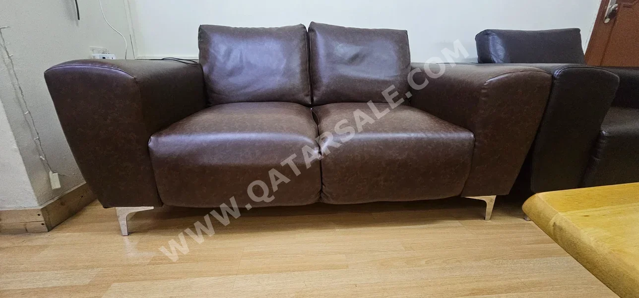 Sofas, Couches & Chairs Home Center  Sofa Set  - Leather Match  - Brown