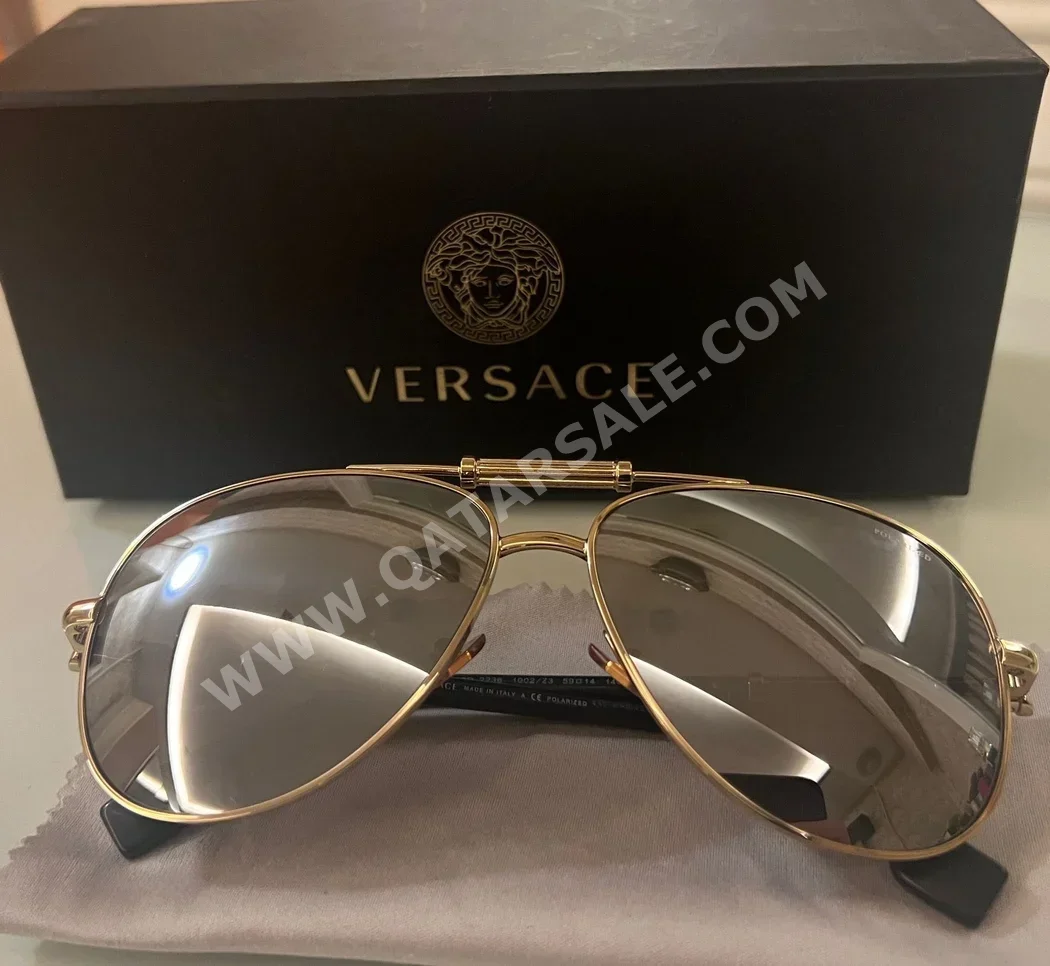 VERSACE  Sunglasses  Golden  Round  for Unisex