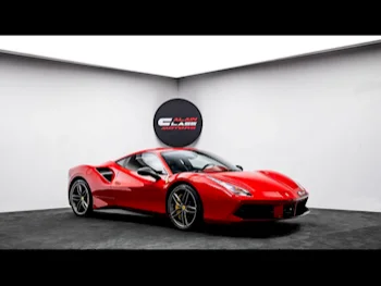 فيراري  488  جي تي بي  2016  اوتوماتيك  31,620 كم  8 سلندر  دفع خلفي  كوبيه \ سبورت  أحمر