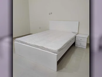 Beds - Lifestyle  - Queen  - White  - Mattress Included  - With Bedside Table