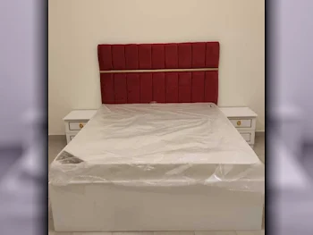 Beds - Queen  - Red  - Mattress Included  - With Bedside Table