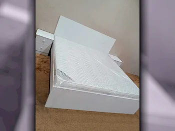 Beds - King  - White  - Mattress Included  - With Bedside Table