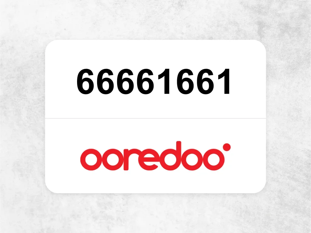 Ooredoo Mobile Phone  66661661