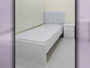 Beds - Single  - White  - Mattress Included  - With Bedside Table