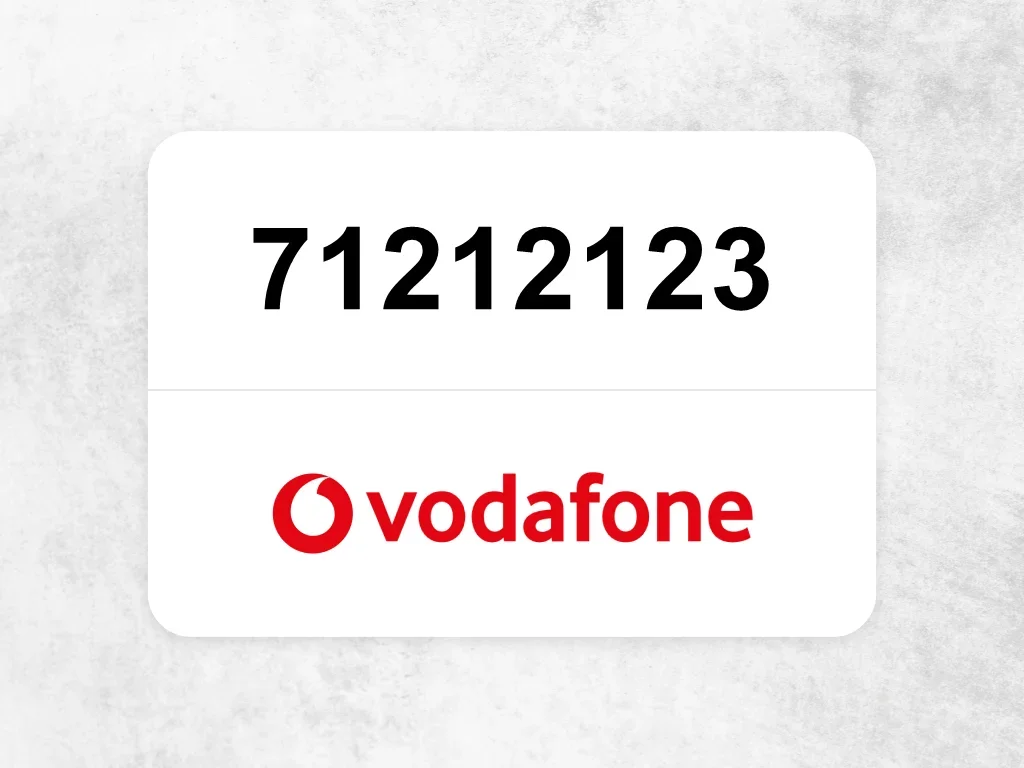 71212123  Vodafone Mobile Phone