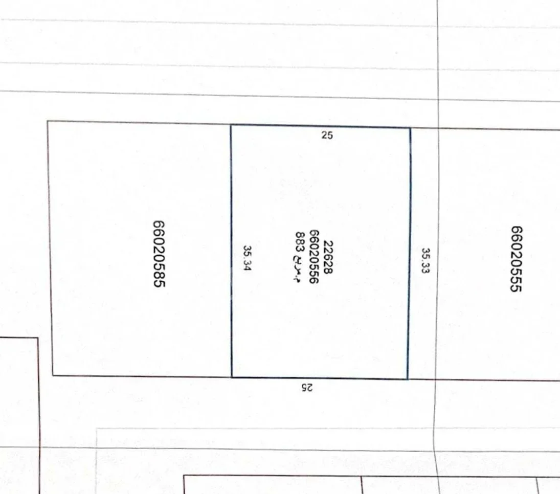 اراضي للبيع في الدوحة  - الدفنة  -المساحة 883 متر مربع