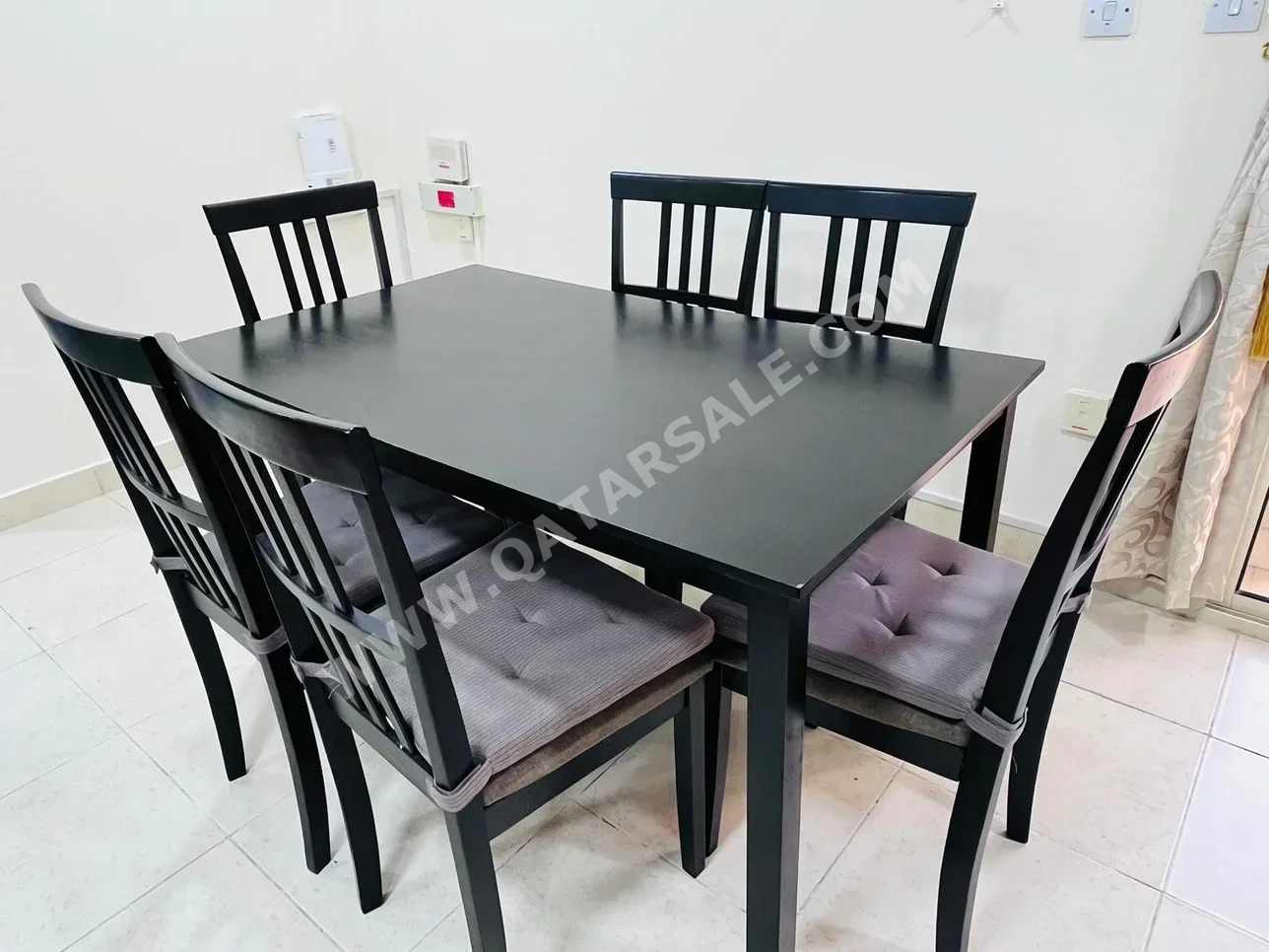 Dining Table with Chairs  - Black