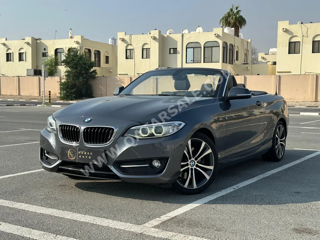 BMW  2-Series  228i  2016  Automatic  65,000 Km  4 Cylinder  Rear Wheel Drive (RWD)  Convertible  Gray