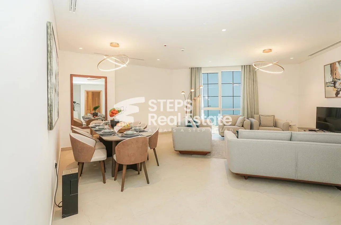 3 Bedrooms  Apartment  in Doha -  The Pearl  Fully Furnished