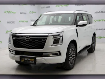  Nissan  Patrol  Titanium  2025  Automatic  0 Km  6 Cylinder  Four Wheel Drive (4WD)  SUV  White  With Warranty