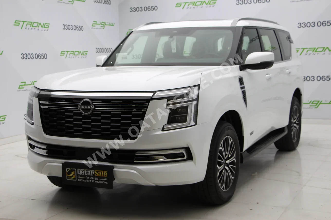  Nissan  Patrol  Titanium  2025  Automatic  0 Km  6 Cylinder  Four Wheel Drive (4WD)  SUV  White  With Warranty