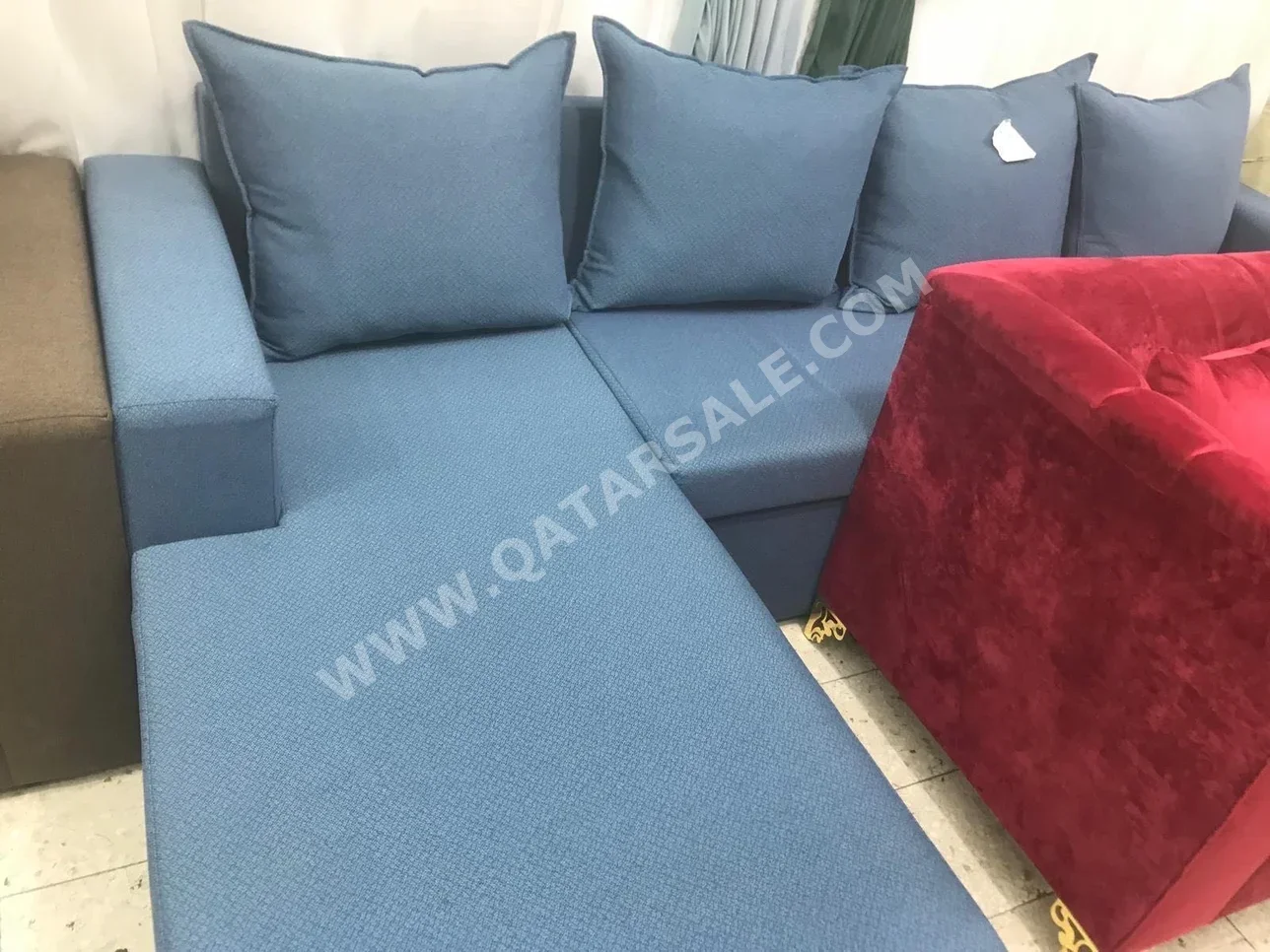 Sofas, Couches & Chairs L shape  - Blue