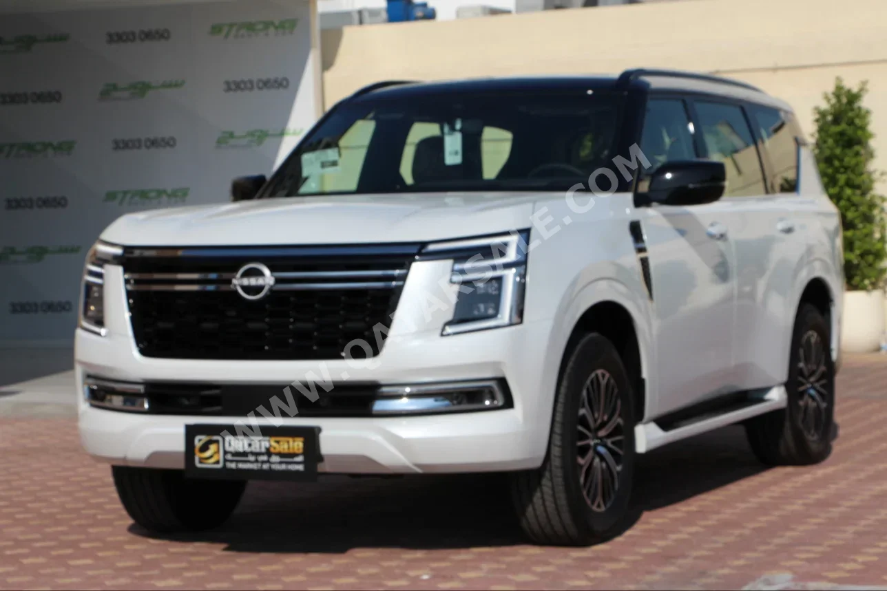 Nissan  Patrol  Platinum  2025  Automatic  0 Km  6 Cylinder  Four Wheel Drive (4WD)  SUV  White  With Warranty