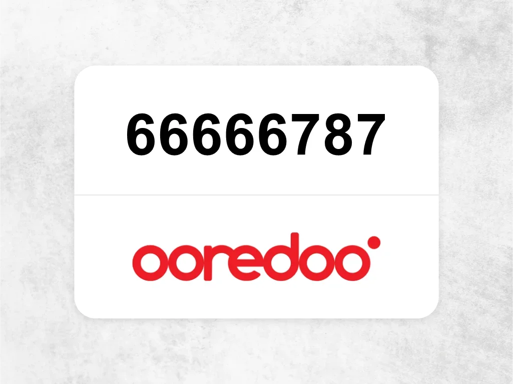 66666787  جوال اوريدو