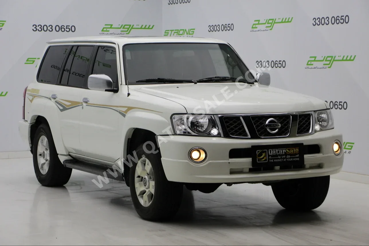 نيسان  باترول  سوبر سفاري  2008  اوتوماتيك  410,000 كم  6 سلندر  دفع رباعي  اس يو في  أبيض